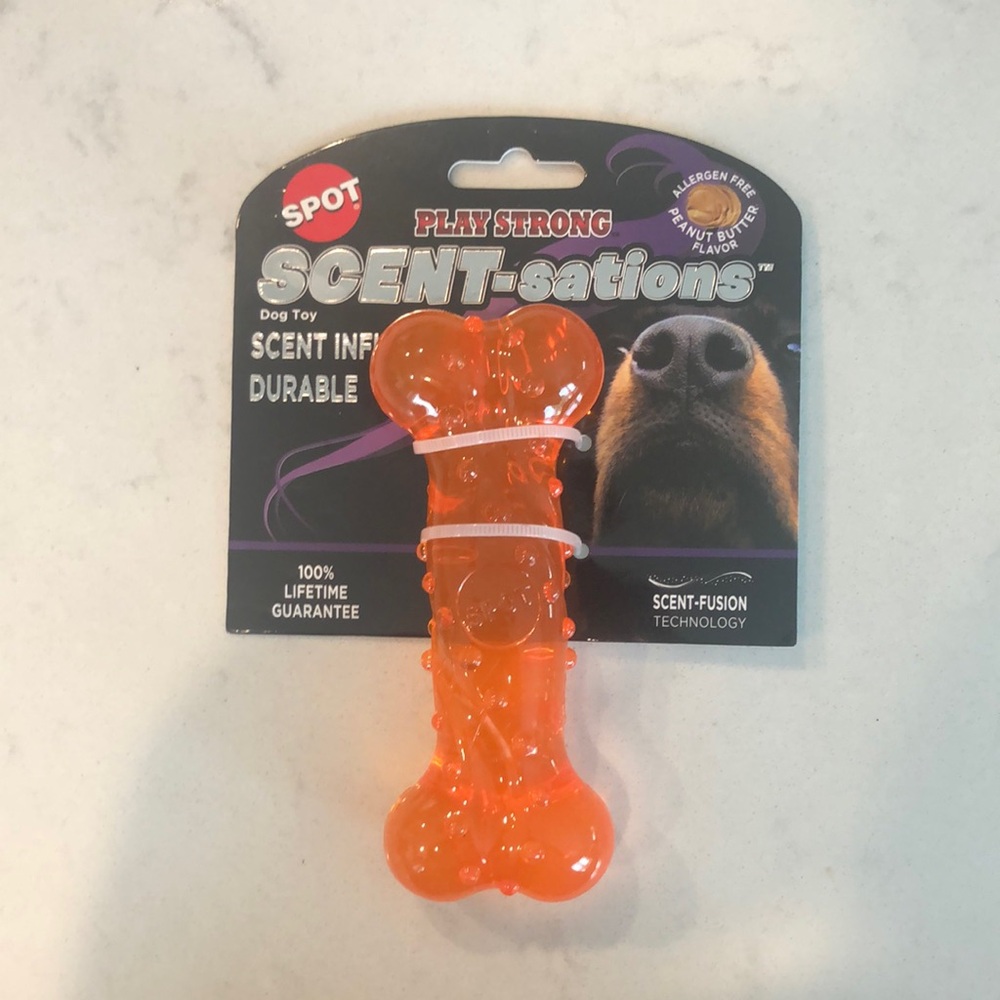 SPOT Peanut Butter Orange Dog Toy